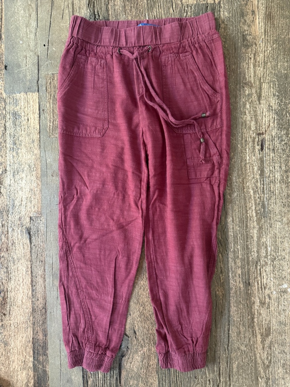 Democracy Lightweight Dark Red Jogger Pants Size XS